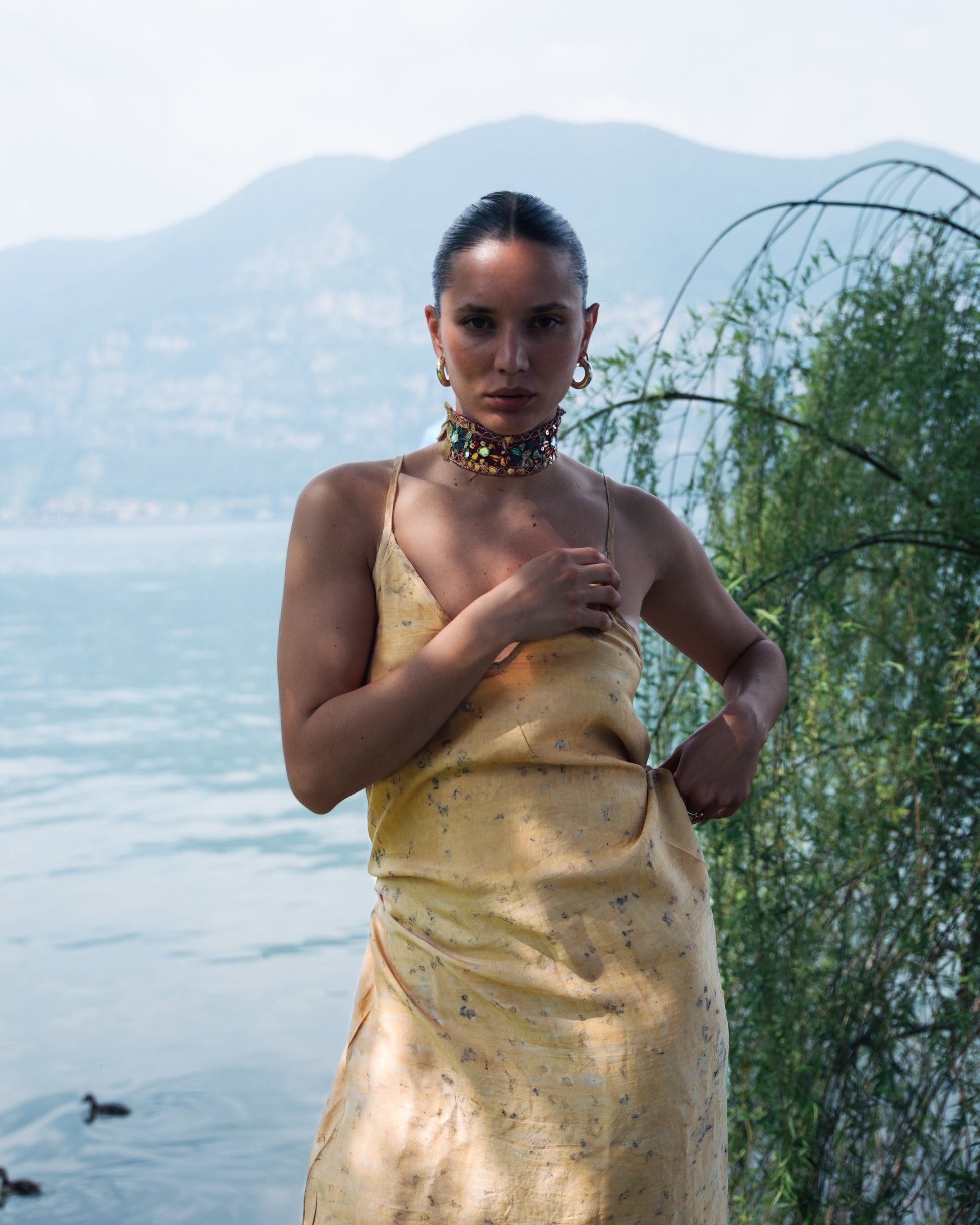Sira Dress: Radiant Gold with natural dye effect Laurya Sira Dress: Radiant Gold with natural dye effect Laurya