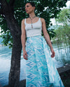 Kavi Skirt: Sky Blue Rajasthan Pattern